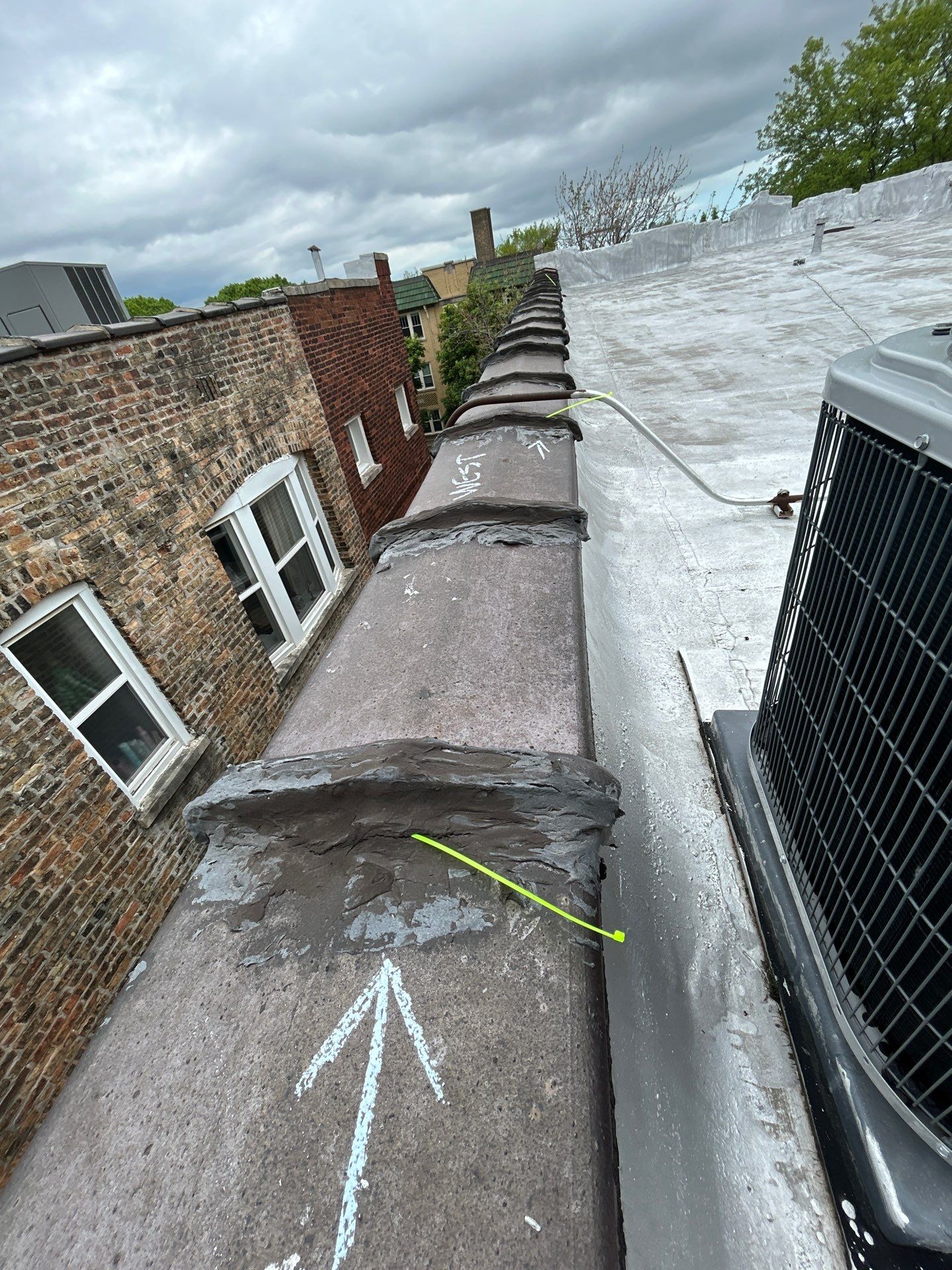 Cracks in Clay Coping Seams on Commercial Roof in Chicago – What You Need to Know
