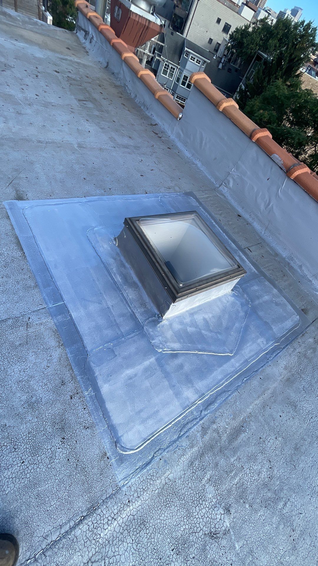 Cricket Installation for Skylights to Divert Water – Commercial Roofing in Chicago