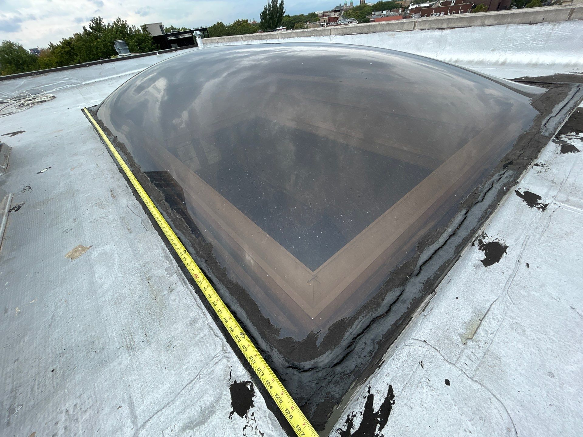 Leaky Old Skylight Replacement on Chicago Flat Roofs