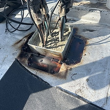 Old-HVAC-Line-Portal-Causing-Flat-Roof-Damage-in-Chicago 3