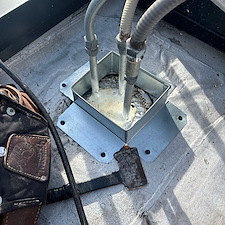 Old-HVAC-Line-Portal-Causing-Flat-Roof-Damage-in-Chicago 5